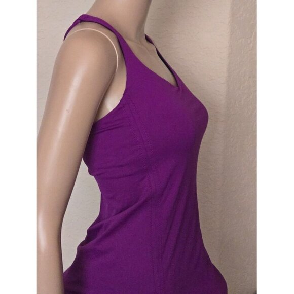 Lululemon Free to Be tank top Crossback Built-In bra purple size 6 - Picture 2 of 5